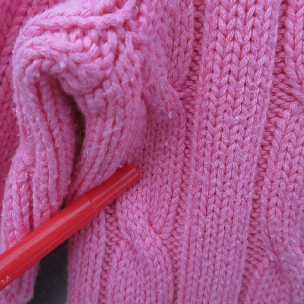 Vintage Vineyard Vines Sweater XS or Girl Large Pink Cable Knit Preppy Fisherman - Picture 9 of 10